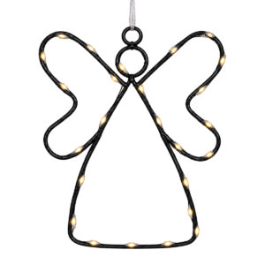 Herzallerliebst LED Engel „Schwarz“ 30 cm