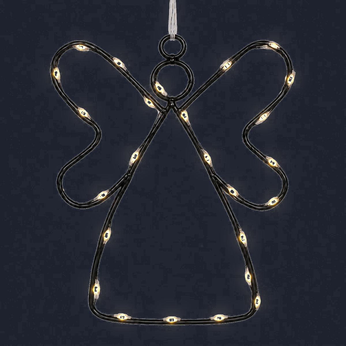 Herzallerliebst LED Engel „Schwarz“ 30 cm