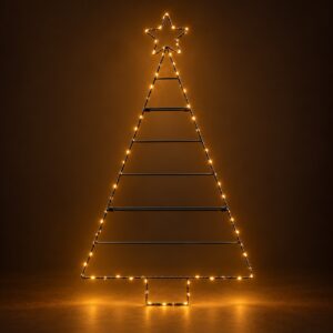 Herzallerliebst LED Lichttannenbaum bei Dunkelheit, 70 warmweiße LEDs leuchten