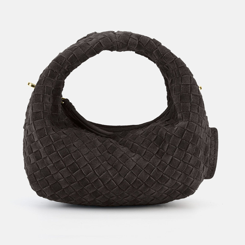 Les Visionnaires Tasche „Greta Micro Weave Cozy“ dark brown
