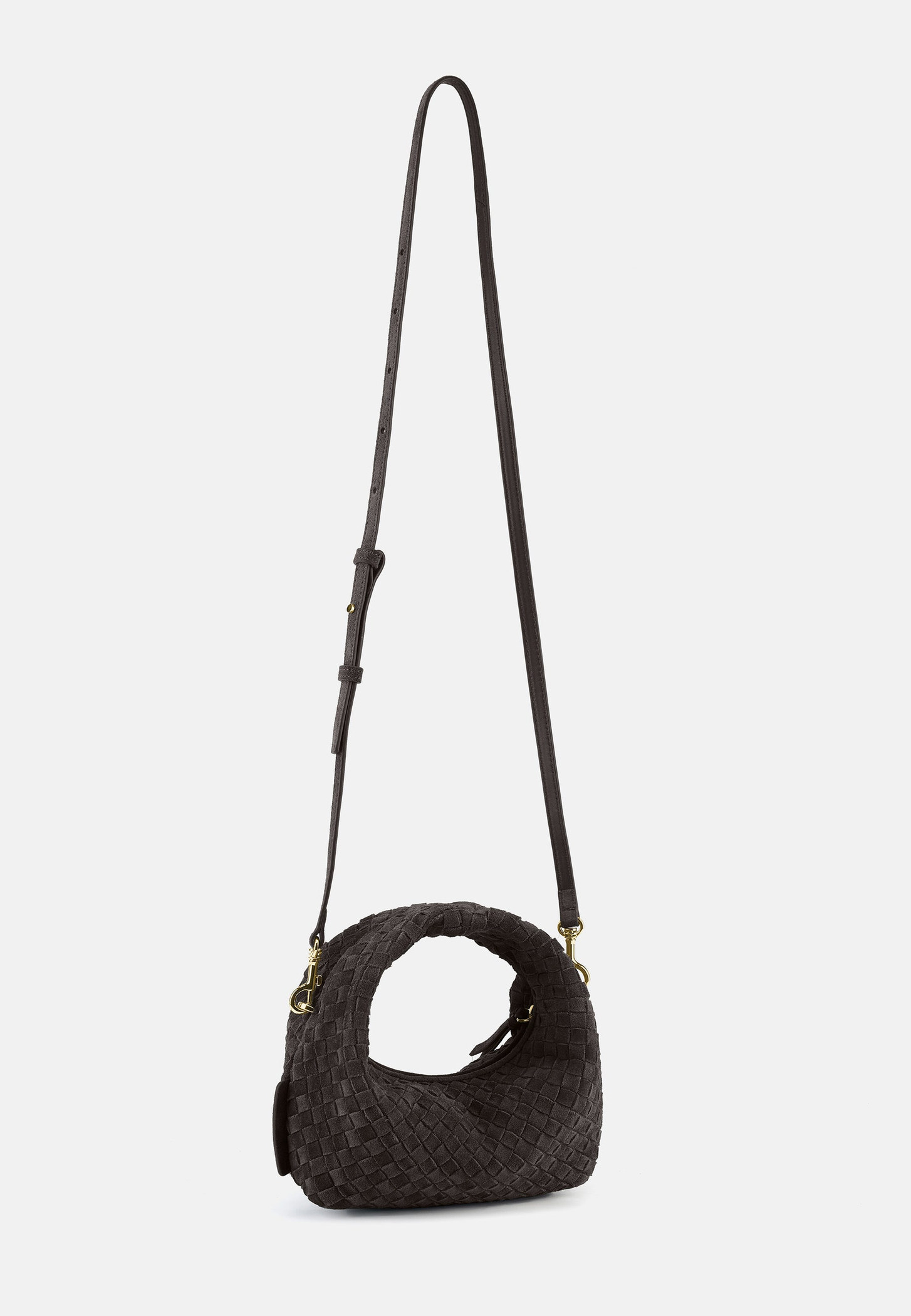 Les Visionnaires Tasche „Greta Micro Weave Cozy“ dark brown
