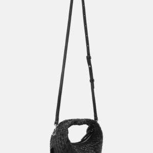 Les Visionnaires Tasche „Greta Micro Weave Glossy“ black