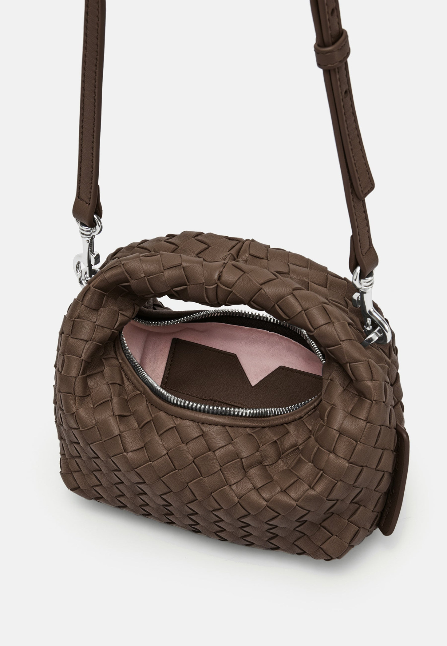 Les Visionnaires Tasche „Greta Micro Weave Silky“ chocolate