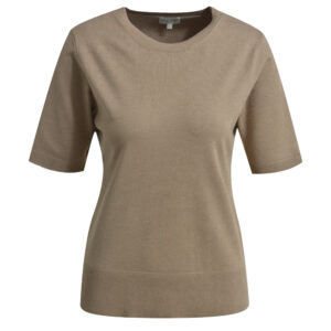 Milano Italy Halbarm-Pullover Roundneck Camel