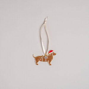 Eulenschnitt Baumschmuck „Weihnachtsdackel“