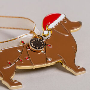 Eulenschnitt Baumschmuck „Weihnachtsdackel“