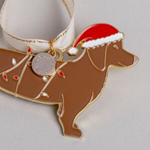 Eulenschnitt Baumschmuck „Weihnachtsdackel“