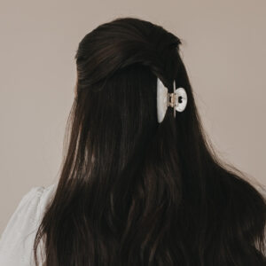 Eulenschnitt Haarspange „Herz Pearl“ groß