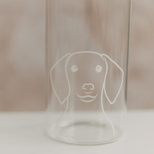 Eulenschnitt Vorratsglas „Hund“ 19 cm