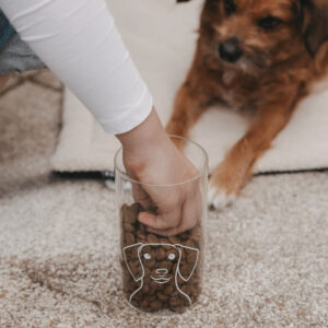 Eulenschnitt Vorratsglas „Hund“ 19 cm