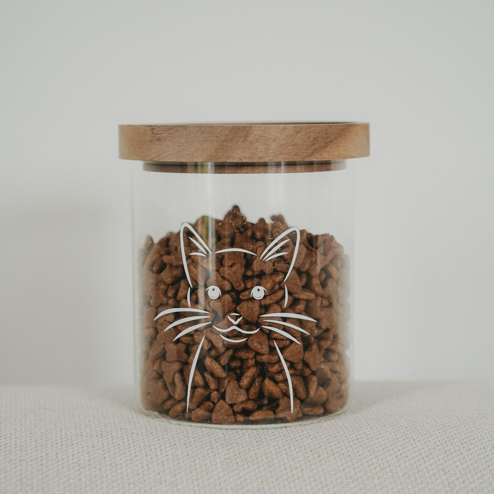 Eulenschnitt Vorratsglas „Katze“ 13 cm