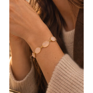 Lott Gioielli Armband „Ann“ Neun gerahmte Steine Champagner Ansicht 2