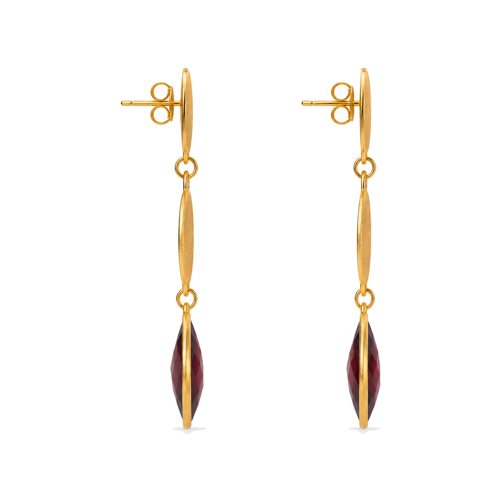 Lott Gioielli Ohrringe „Camila“ Triple Element with Drop M Bordeaux Ansicht 2