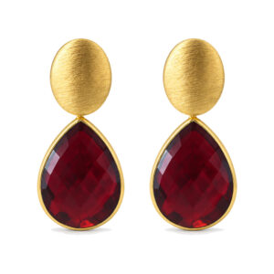 Lott Gioielli Ohrringe „Rae“ Framed Drop L Bordeaux Produktansicht