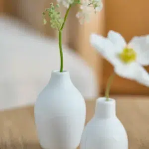 Räder Minivasen Flaschen Weiß - 4er Set
